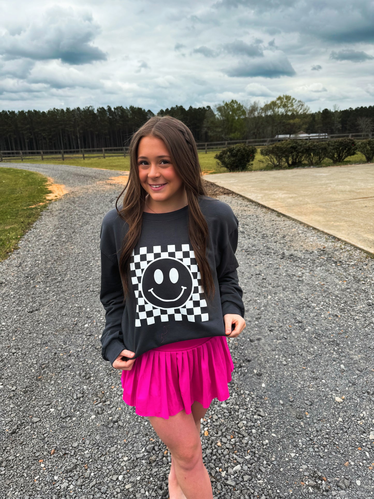 Checkered Smile Top