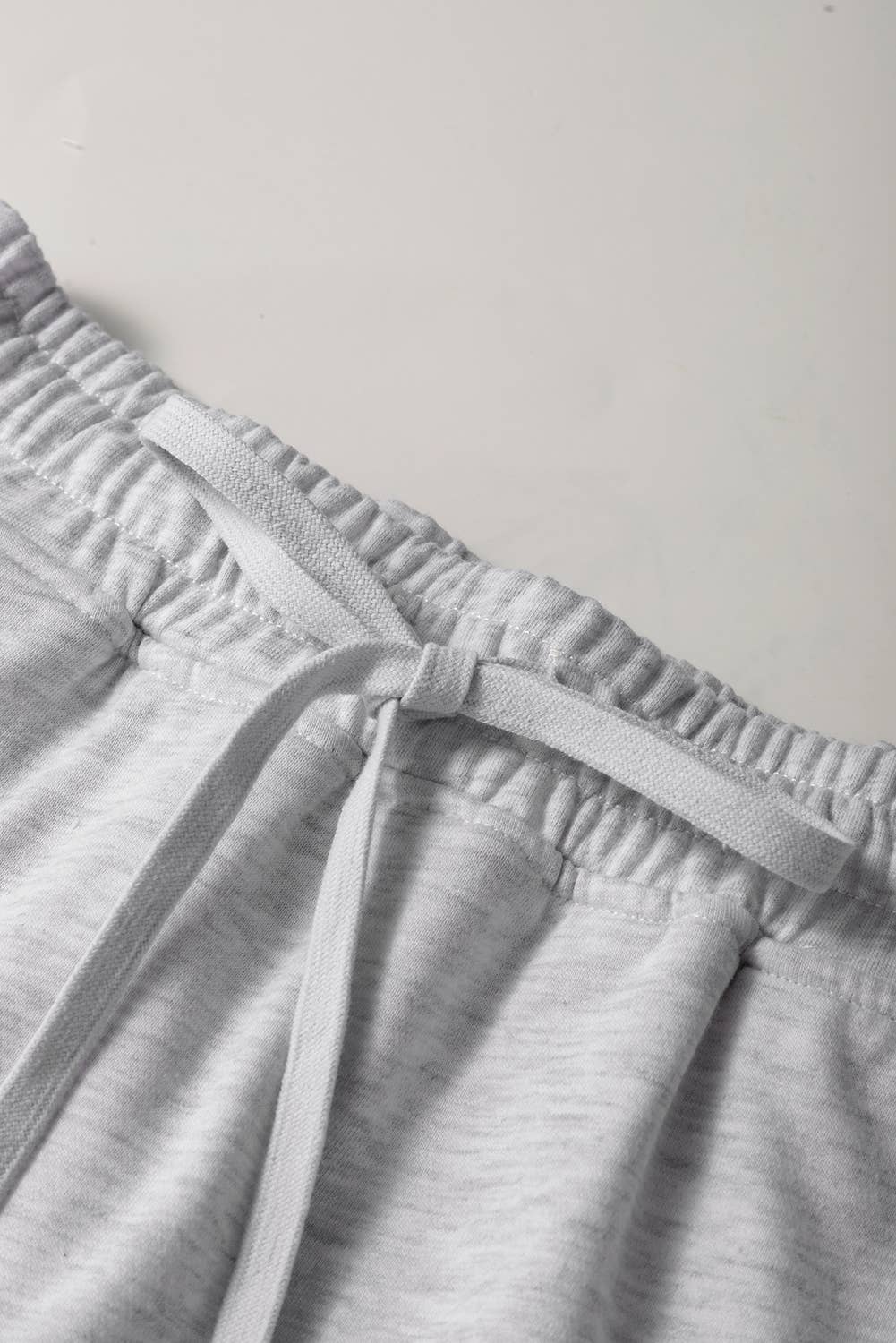Casual Drawstring Mini French Terry Skort