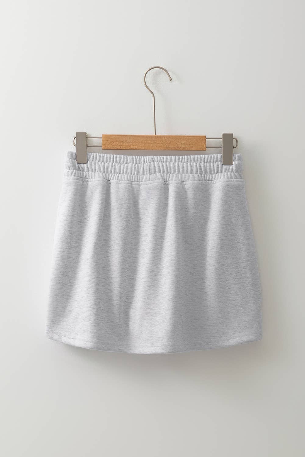 Casual Drawstring Mini French Terry Skort